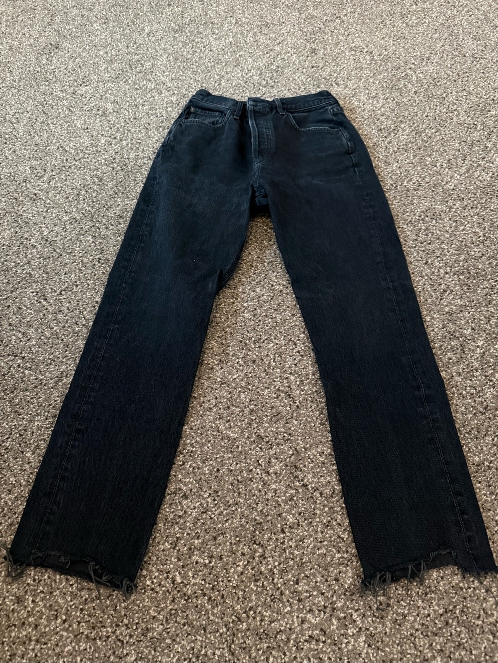 Agolde Black Straight-Leg Women's Jeans